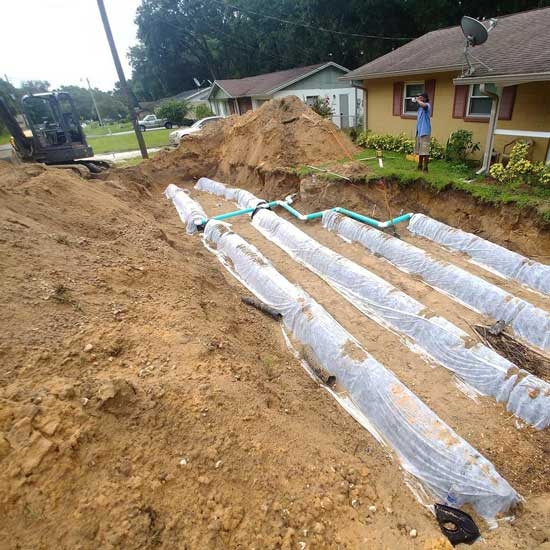 Drain Field Line Replacement in Black Diamond, FL
